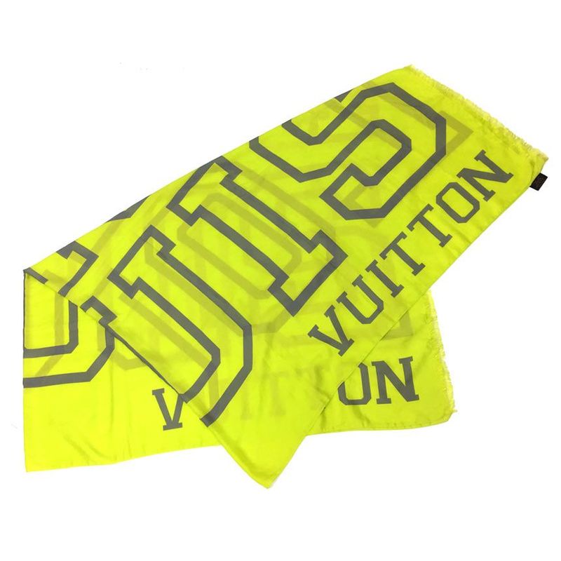 Louis Vuitton Large Shawl Etoile Fluo Mp2152 Cotton Silk Yellow — view 3