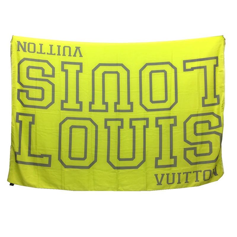 Louis Vuitton Large Shawl Etoile Fluo Mp2152 Cotton Silk Yellow — view 2