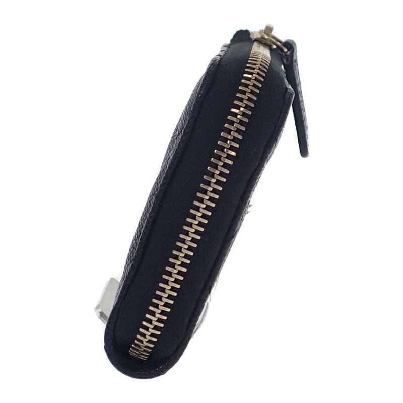 Chanel Key Ring Ap0221 Coin Case Caviar Leather Black Gold Hardware — view 3