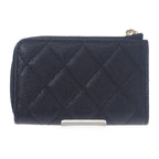 Chanel Key Ring Ap0221 Coin Case Caviar Leather Black Gold Hardware — view 2