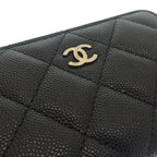 Chanel Key Ring Ap0221 Coin Case Caviar Leather Black Gold Hardware — view 7