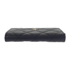 Chanel Key Ring Ap0221 Coin Case Caviar Leather Black Gold Hardware — view 5