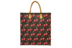Louis Vuitton Monogram Cherry Sac Plat Tote Bag Brown Takashi Murakami Summer