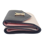 Louis Vuitton Portefeuille Lock Mini Trifold Wallet Grain Calf Leather — view 3