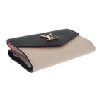 Louis Vuitton Portefeuille Lock Mini Trifold Wallet Grain Calf Leather — view 5
