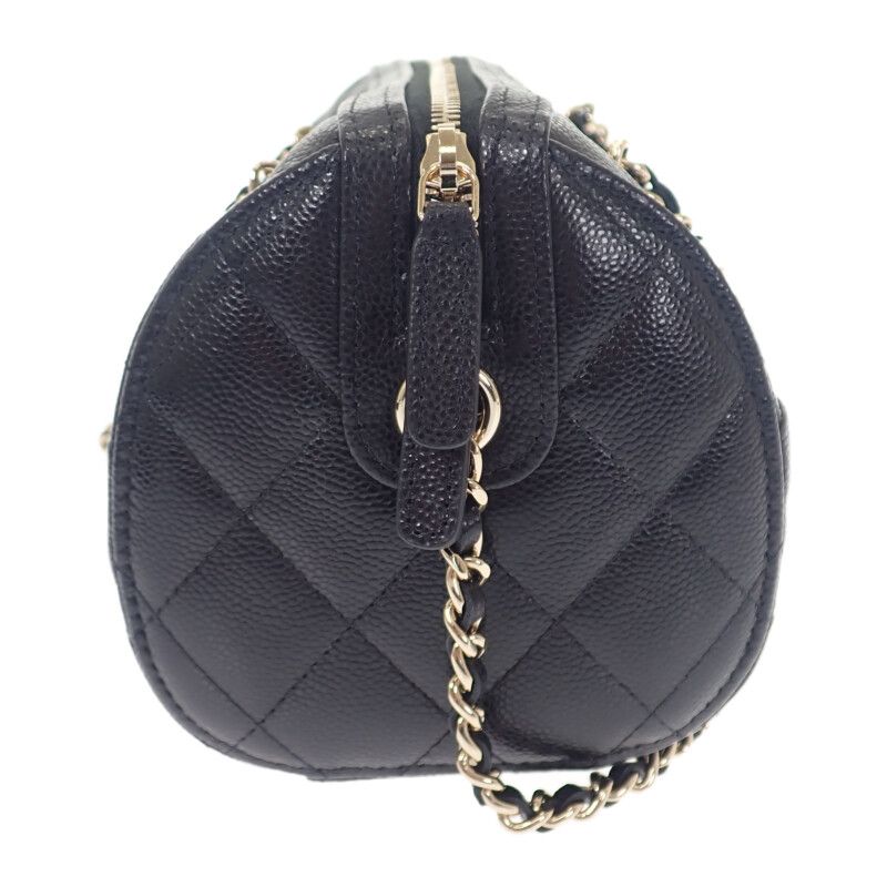 Chanel Quilted Mini Boston 2025 SS Ap4474 2-Way Bag Shoulder Caviar — view 4