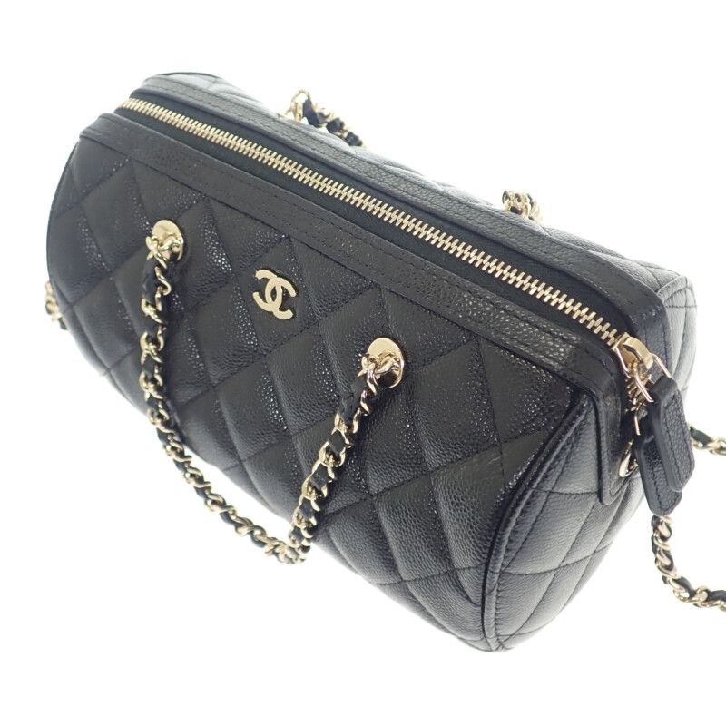 Chanel Quilted Mini Boston 2025 SS Ap4474 2-Way Bag Shoulder Caviar — view 6