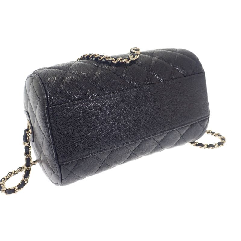 Chanel Quilted Mini Boston 2025 SS Ap4474 2-Way Bag Shoulder Caviar — view 5