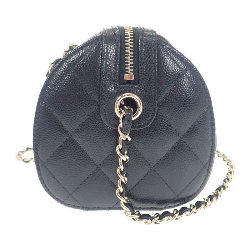 Chanel Quilted Mini Boston 2025 SS Ap4474 2-Way Bag Shoulder Caviar — view 3