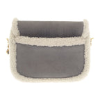 Dior Bobby Medium Shoulder Bag Suede Mouton Gray Gold Hardware Fall — view 3