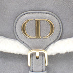 Dior Bobby Medium Shoulder Bag Suede Mouton Gray Gold Hardware Fall — view 6