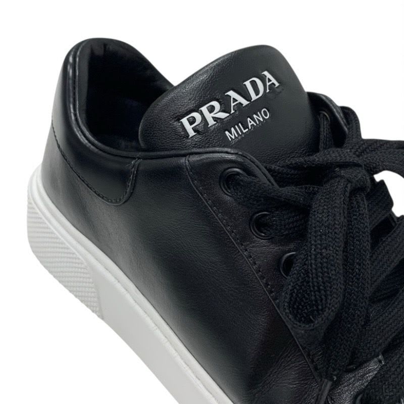 Prada Sneakers Shoes Leather Black Logo — view 9