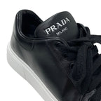 Prada Sneakers Shoes Leather Black Logo — view 9