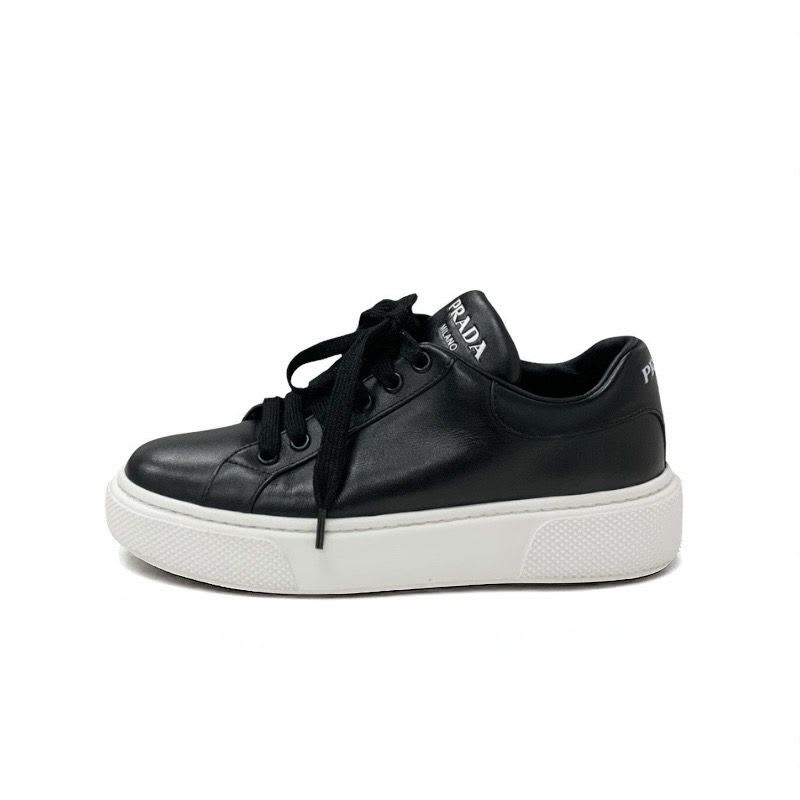 Prada Sneakers Shoes Leather Black Logo — view 3