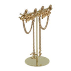 Chanel CC Logo Chain Earrings Metal Gold Coco Mark — view 3