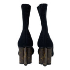 Louis Vuitton Silhouette Line Monogram Boots Short Shoes Fabric Black — view 5