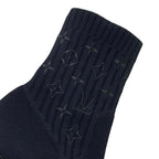 Louis Vuitton Silhouette Line Monogram Boots Short Shoes Fabric Black — view 9