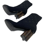 Louis Vuitton Silhouette Line Monogram Boots Short Shoes Fabric Black — view 6