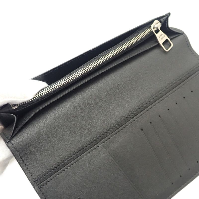 Louis Vuitton Portefeuille Brazza NM Long Wallet Calf Leather Black — view 7