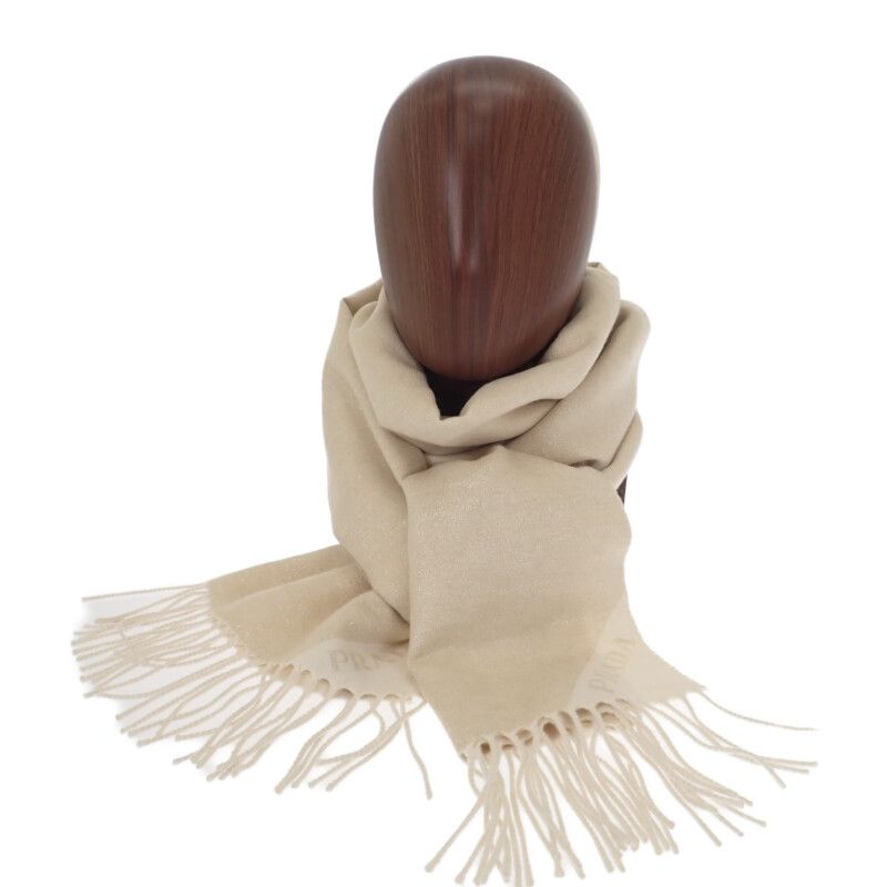 Prada Jacquard Evening Scarf 1 Fs091 dgi f0 X0 a Shawl Silk Cashmere White — view 2