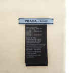 Prada Jacquard Evening Scarf 1 Fs091 dgi f0 X0 a Shawl Silk Cashmere White — view 5