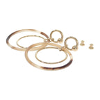 Hermes Amulet Duo Earrings Metal Buffalo Horn Brown Gold — view 4