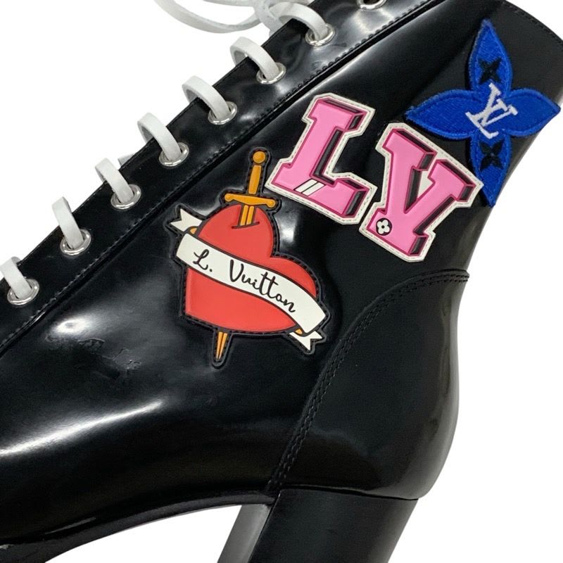 Louis Vuitton Star Trail Line Monogram Boots Short Shoes Leather Black — view 9