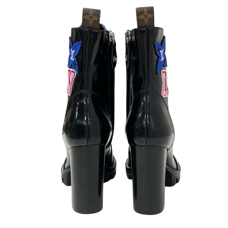 Louis Vuitton Star Trail Line Monogram Boots Short Shoes Leather Black — view 5
