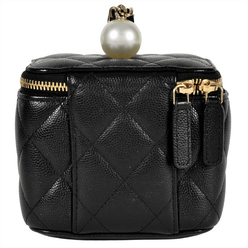 Chanel Vanity Mini Chain Pouch Caviar Leather Black 8-digit 31 st Coco Pearl — view 3