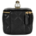 Chanel Vanity Mini Chain Pouch Caviar Leather Black 8-digit 31 st Coco Pearl — view 3