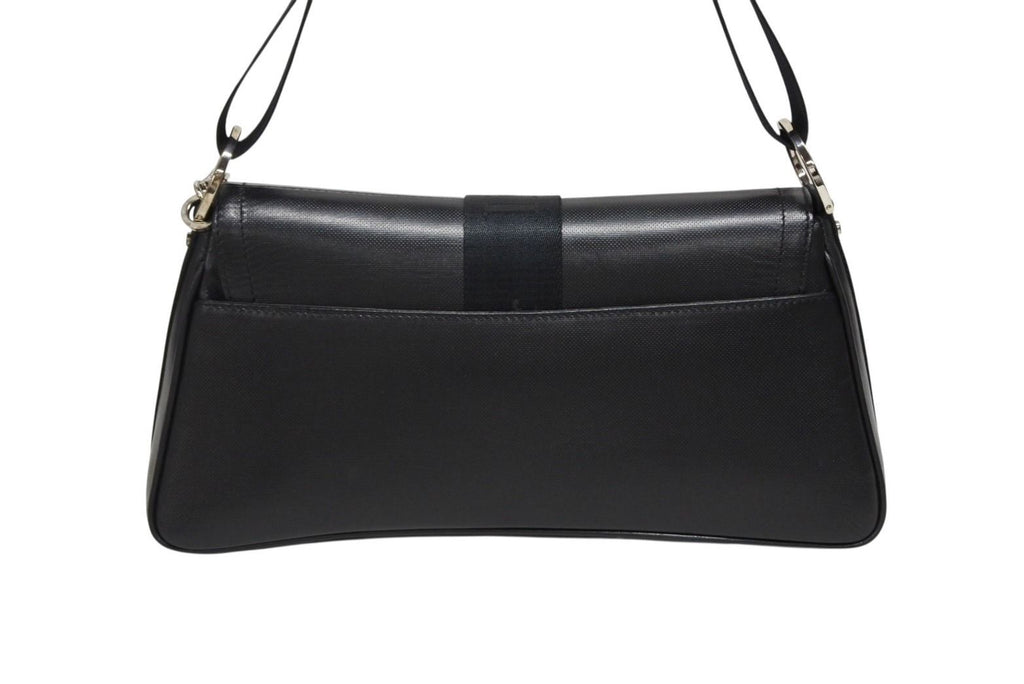 Dior Galliano Era Hardcore Shoulder Bag Rhinestone Leather Black — view 3