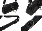 Dior Galliano Era Hardcore Shoulder Bag Rhinestone Leather Black — view 4