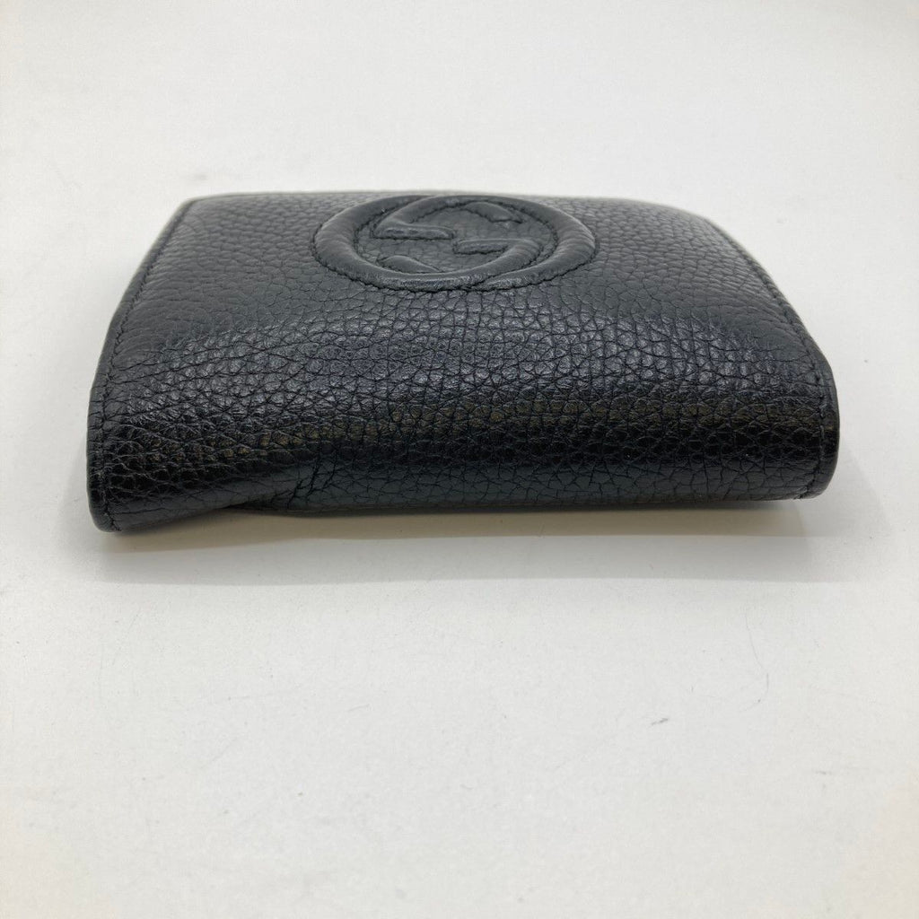 Gucci Soho Trifold Wallet GG Mark Black Shape Softening Yes — view 3