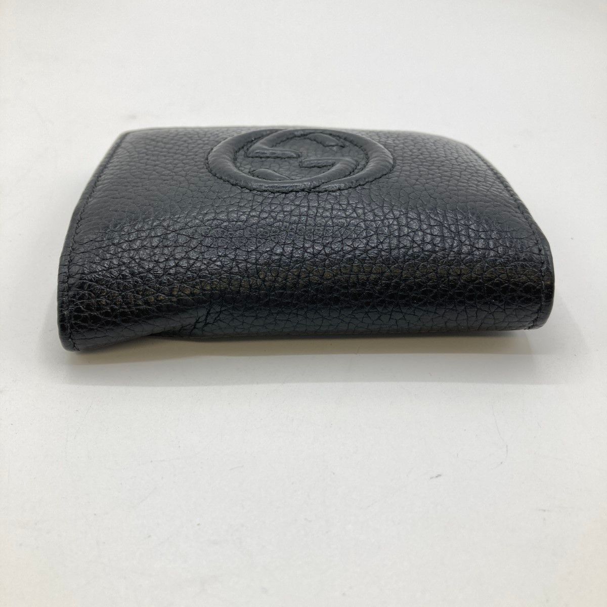Gucci Soho Trifold Wallet GG Mark Black Shape Softening Yes — view 3