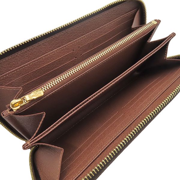 Louis Vuitton Long Wallet Zippy Monogram Canvas Brown Gold Hardware — view 6