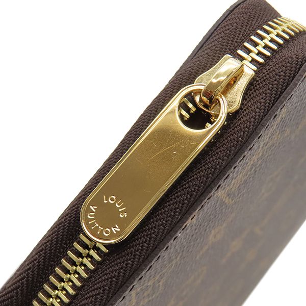 Louis Vuitton Long Wallet Zippy Monogram Canvas Brown Gold Hardware