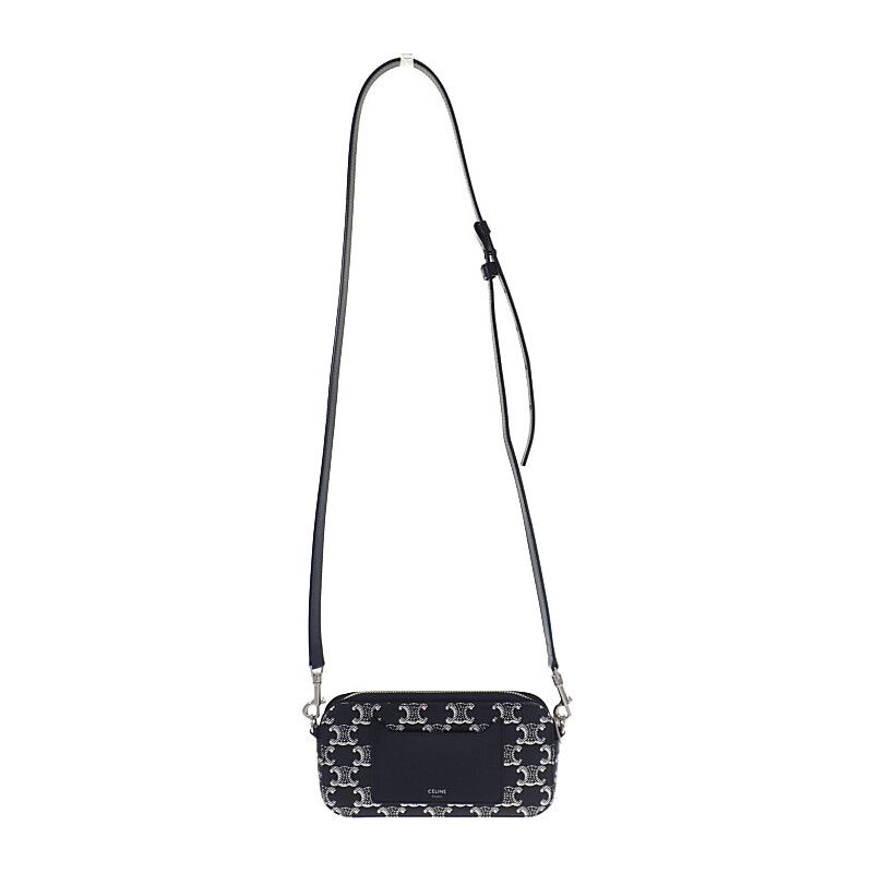 Celine Triomphe Horizontal Pouch 10 L272 Ev5.36 sb Shoulder Bag Canvas Leather — view 2