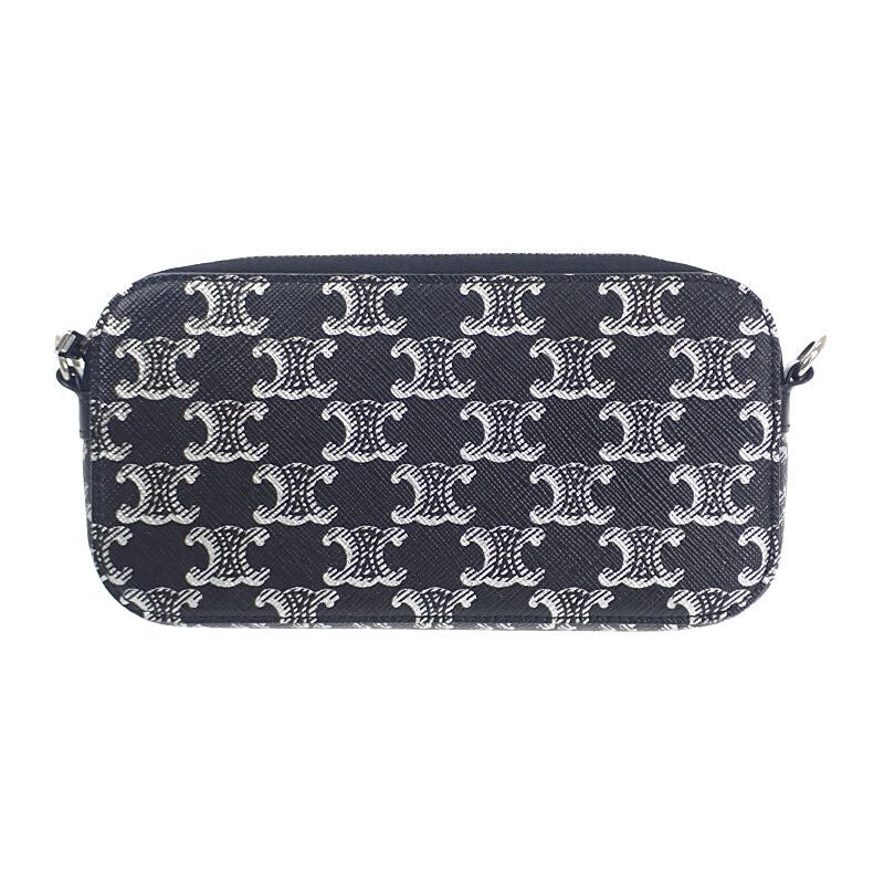 Celine Triomphe Horizontal Pouch 10 L272 Ev5.36 sb Shoulder Bag Canvas Leather — view 4