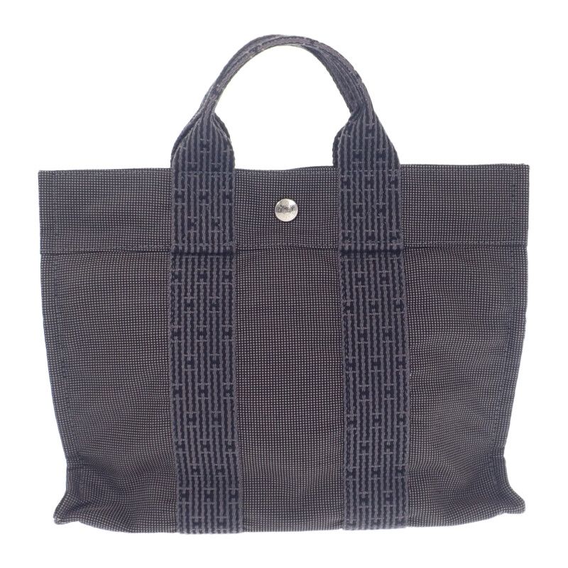 Hermes Her Line PM M Tote Bag Handbag Canvas Gray Men — view 2