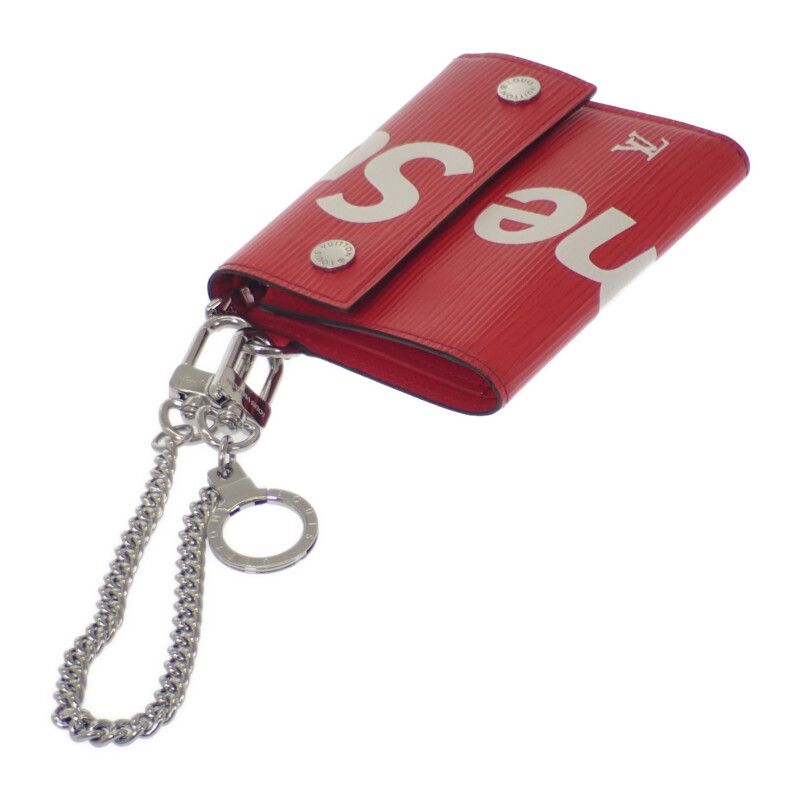 Louis Vuitton Chain Compact Wallet Epi Bifold Red — view 6