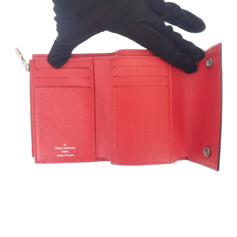 Louis Vuitton Chain Compact Wallet Epi Bifold Red — view 7