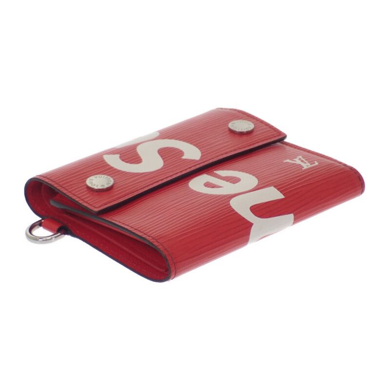 Louis Vuitton Chain Compact Wallet Epi Bifold Red — view 4