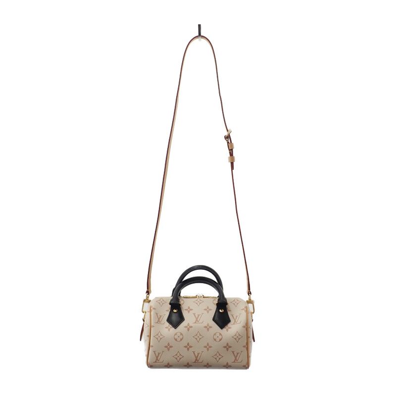 Louis Vuitton Speedy Bandouliere 20 2-Way Bag Monogram Dune White Beige — view 6