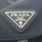 Prada Mini Backpack 1 Bh029 Shoulder Bag 2-Way Linylon Saffiano Black Silver — view 6