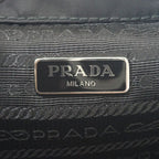 Prada Mini Backpack 1 Bh029 Shoulder Bag 2-Way Linylon Saffiano Black Silver — view 8