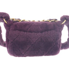 Chanel Sheer Ring Flap Bag As3354 Shoulder Lambskin Shearling Purple — view 4