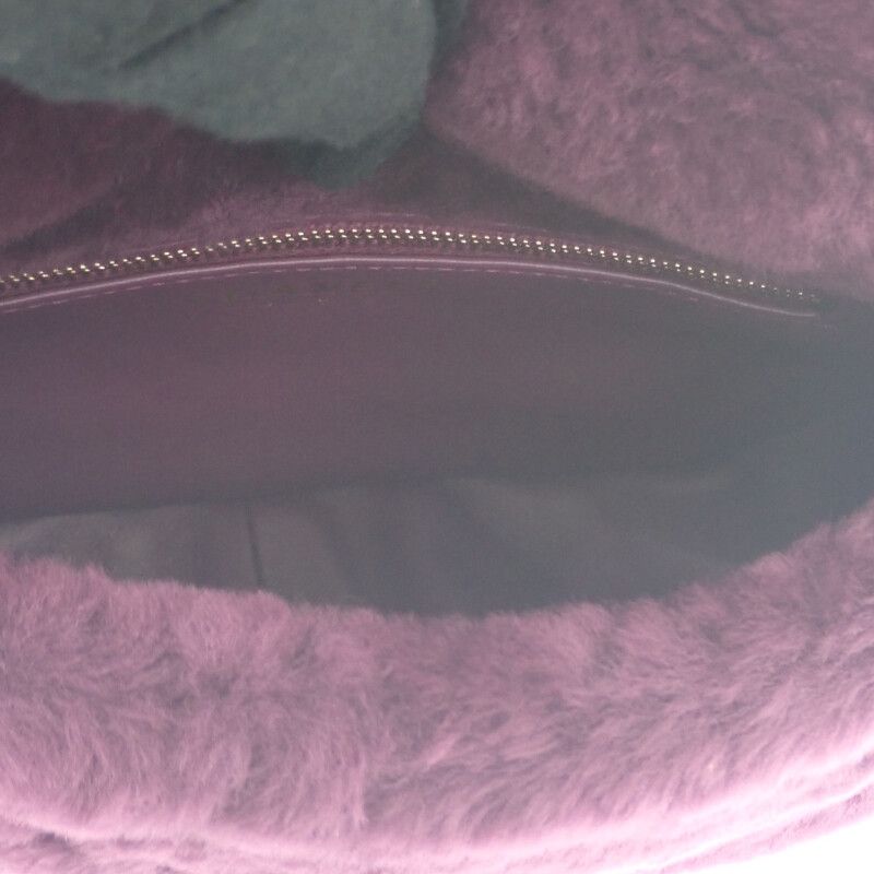 Chanel Sheer Ring Flap Bag As3354 Shoulder Lambskin Shearling Purple — view 8