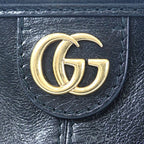 Gucci Rebel Small Taiga Head Shoulder Bag Calf Black Gold Hardware — view 8
