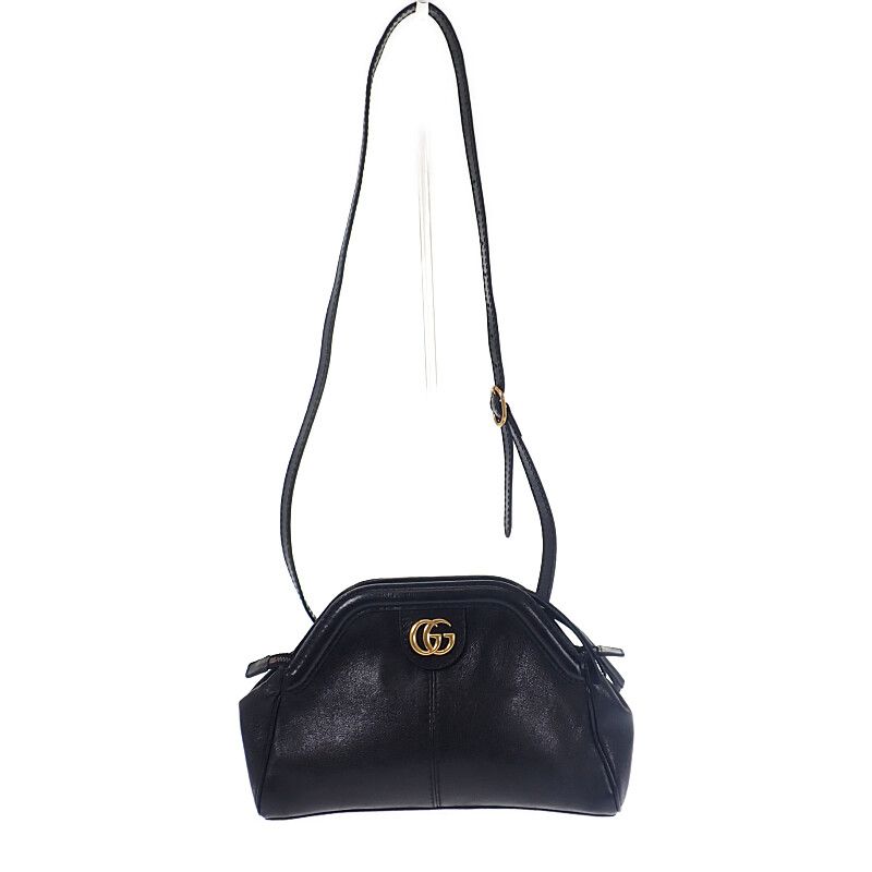 Gucci Rebel Small Taiga Head Shoulder Bag Calf Black Gold Hardware — view 7