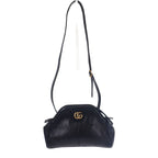 Gucci Rebel Small Taiga Head Shoulder Bag Calf Black Gold Hardware — view 7